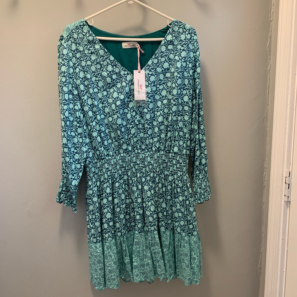 Vineyard Vines Deep Blue Floral Dress